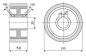 Preview: Vorschubrolle 140x50x35mm; 70 ShA; braun; passend für Weinig