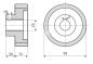 Preview: Vorschubrolle 95x50x25mm; 60 ShA; weiß; passend für Weinig