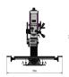 Preview: Bohr-Fräsmaschine OPTImill MH 2DV mit elektronisch regelbarem Antrieb und digitalem Display