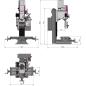 Preview: Bohr-Fräsmaschine Optimum OPTImill MH 22V mit stufenlosem Antrieb