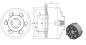 Preview: 4-Backendrehfutter D=200 mm Camlock DIN ISO 702-2 Nr. 6