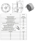 Preview: 4-Backendrehfutter Guss, zentrisch spannend D=100 mm DIN 6350