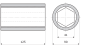 Preview: Vorschubrolle 90 x 125 mm passend für Panhans 425 426 435 436 Dickenhobel