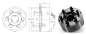 Preview: 3-Backendrehfutter D=160 mm Camlock DIN ISO 702-2 Nr. 4