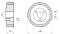 Preview: Vorschubrolle 140x15x30mm; 3V; 70 ShA; braun; passend für Weinig