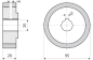 Preview: Vorschubrolle 95x20x35mm 60 ShA weiß passend für Weinig