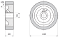 Preview: Vorschubrolle 140x20x35mm 70 ShA braun passend für Weinig