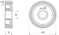 Preview: Vorschubrolle 140x30x35mm 70 ShA braun passend für Weinig