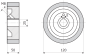 Preview: Vorschubrolle 120x50x25mm; 70 ShA; braun; passend für Guilliet