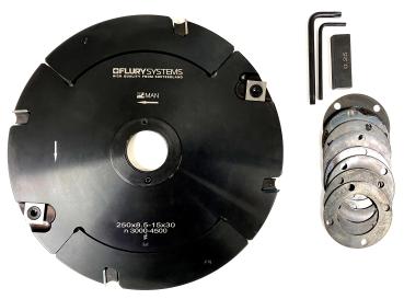 FLURY Verstellnuter/Schlitzfräser 250x8,5x15x30 Z4+V4