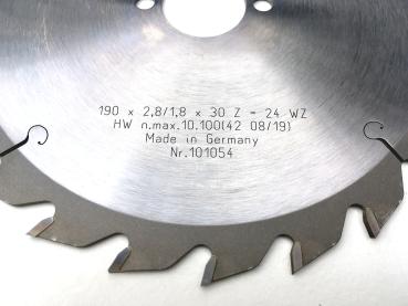 FLURY HW-Handkreissägeblatt-Set Ø190mm Z=24/30/48 WZ