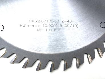 FLURY HW-Handkreissägeblatt-Set Ø190mm Z=24/30/48 WZ