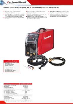 WIG-Schweißgerät Inverter EASY-TIG 201 DC PULSE Set 1