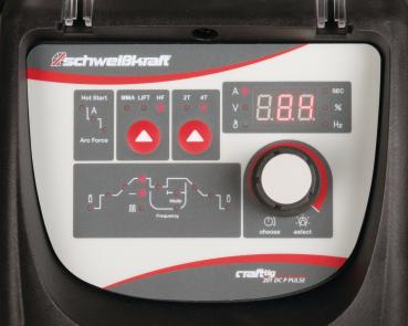 WIG-Schweißgerät Inverter CRAFT-TIG 201 DC P PULSE Set 1