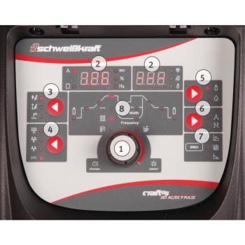 WIG-Schweißgerät Inverter CRAFT-TIG 201 AC/DC P PULSE Set inkl. Wasserkühlung