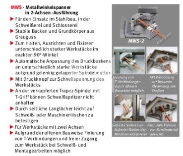 Metallwinkelspanner MWS-2 95