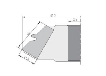 HW-WPL-Gehrungs-Verleimfräser 45° Ø 140x40x30 Z2 18.140.040.030A2