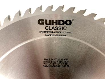 GUHDO HW-Kreissägeblatt 350x3,5/2,5x30 Z54WZ 2021.350.30