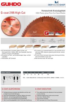 GUHDO HW-Kreissägeblatt HIGH-CUT 303x3,2/2,2x30 Z90 WZ 2195.303C31