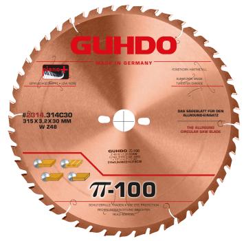 3 Stück - GUHDO HW-Allround-Kreissägeblatt 315x3,2/2,2x30 Z48 WZ PI-100 2314.314C30