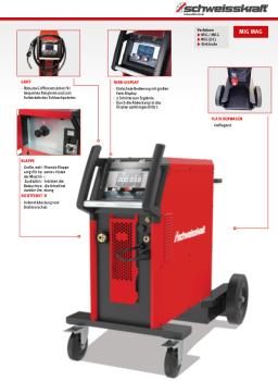 MIG/MAG Inverter-Schweißgerät SYN-MIG 201-2 P Synergic