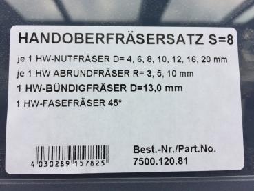 GUHDO HW Handoberfräser-Satz 12-teilig Profi-Qualität