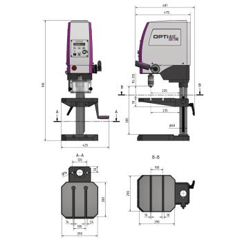 Tischbohrmaschine OPTIdrill DX 17E (230V)