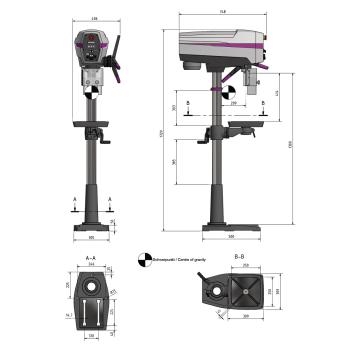 Säulenbohrmaschine OPTIdrill DP 26-F (400 V) Set