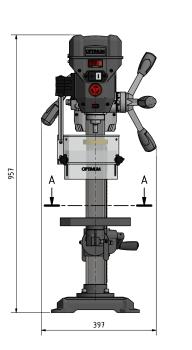 Tischbohrmaschine OPTIdrill DQ 20V (230V) mit Vario-Antrieb