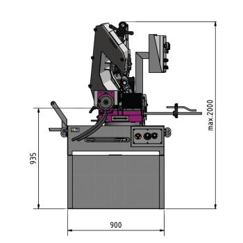 Halbautomatische Doppelgehrungs-Metallbandsäge Optimum OPTIsaw SD 351AV