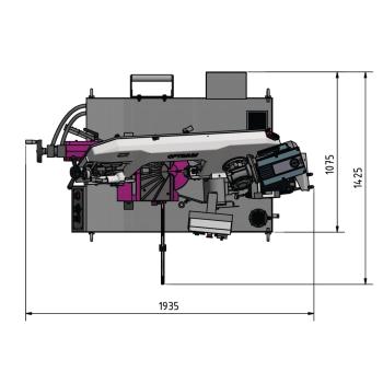 Halbautomatische Doppelgehrungs-Metallbandsäge Optimum OPTIsaw SD 351AV