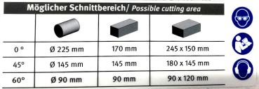 Metallbandsäge OPTIsaw S275P inkl. digitales Mess-System und Rollenbahnen