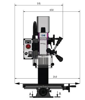 Kleine Bohr- und Fräsmaschine OPTImill MH 15V mit elektronisch regelbarem Antrieb