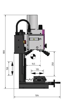 Kleine Bohr- und Fräsmaschine OPTImill MH 15V mit elektronisch regelbarem Antrieb