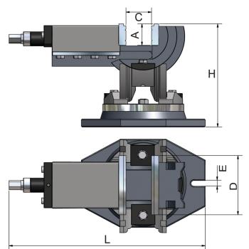 Dreiachsenschraubstock MV3-75