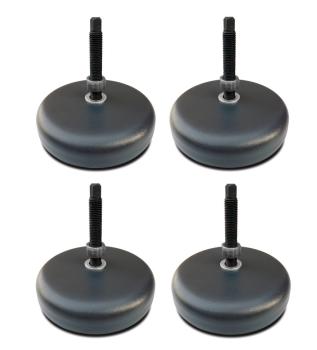 4 Stück - Nivellierteller / Maschinenfuß zur Vibrationsdämpfung