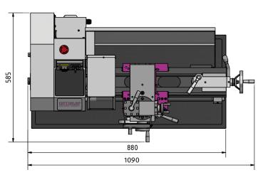 Heimwerker-Drehmaschine OPTIturn TU 2304 inkl. Maschinenunterbau