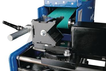 Kombinierte Rohr-, Profil- und Bandschleifmaschine Metallkraft KRBS 101 AS mit integrierter Absaugung