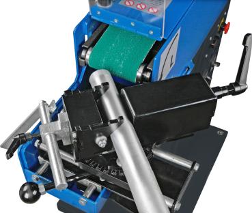 Kombinierte Rohr-, Profil- und Bandschleifmaschine Metallkraft KRBS 101 AS mit integrierter Absaugung