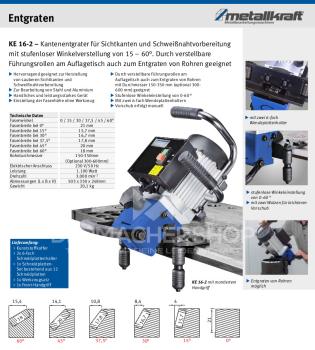 Kantenentgrater Metallkraft KE 16-2