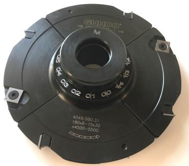 GUHDO HW-WPL-Verstellnuter mit Einstellbüchse Ø180x8,0-15,0x30 Z4+V4 4049.080.31
