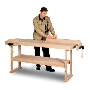 Hobelbank HB 1401 aus gedämpfter Rotbuche