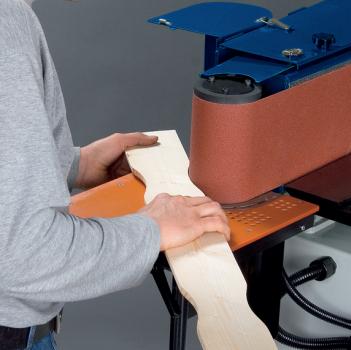 Kantenschleifmaschine mit oszillierendem Schleifband KSO 1505 + Schleifhülseneinrichtung