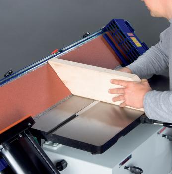 Kantenschleifmaschine mit oszillierendem Schleifband KSO 1505 + Schleifhülseneinrichtung