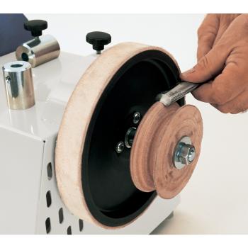 Lederabziehscheibe Ø100mm profiliert für Nass-Schleifsystem NTS 200/201 und NTS 255/256