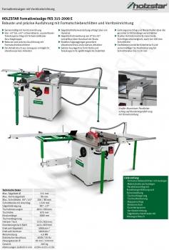 Formatkreissäge mit Vorritzer FKS 315-2000 E