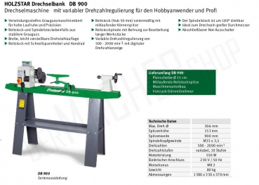 Drechselbank - Drechselmaschine DB 900