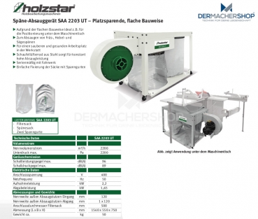 Unter-Tisch-Späne-Absauggerät SAA 2203 UT