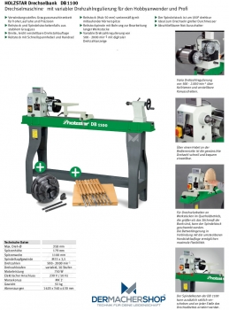 Drechselbank Drechselmaschine DB 1100 *Aktions-Set 2*