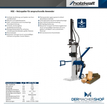 Holzspalter HSE 11-1100 - 9,9 t Spaltkraft (400V)